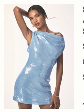 Studio Lexi Nixie Asymmetric Cowl-Back Sequin Mini Dress